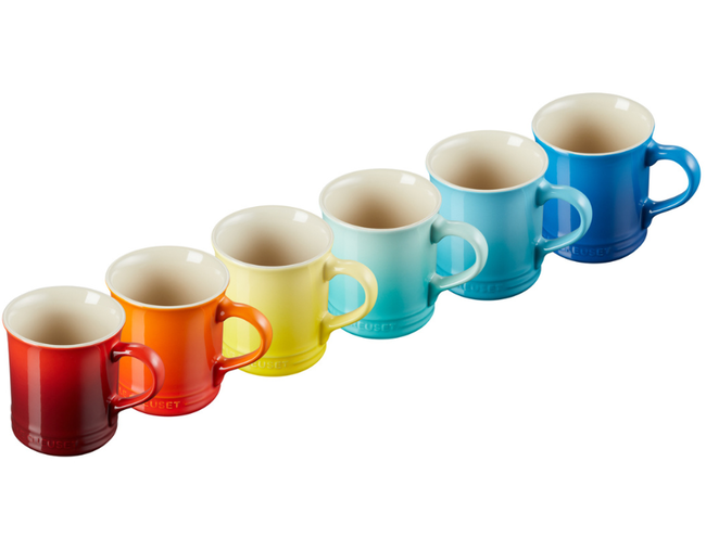 Set 6 Tazas Seattle Rainbow, view 2