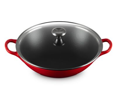 Wok Con Tapa De Cristal
