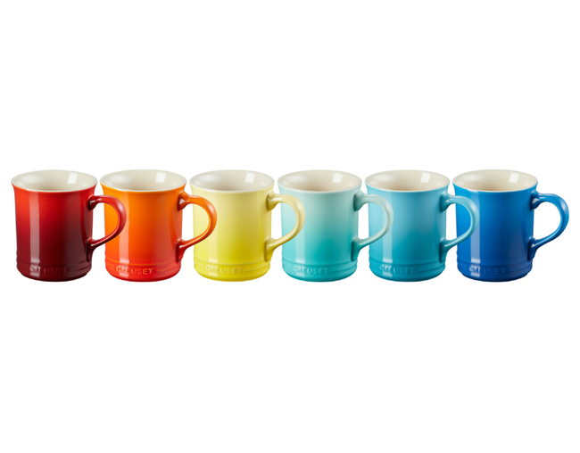 Set 6 Tazas Seattle Rainbow, view 1